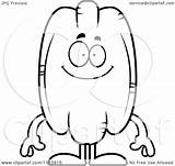 Mascot Pecan Happy Cartoon Sick Outlined Coloring Vector Cory Thoman Clipart Royalty sketch template