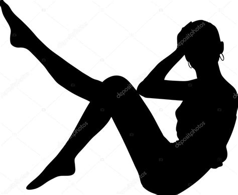 Sexy Girl Posing Silhouette — Stock Vector © Olinchuk 2124133