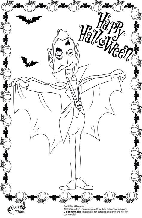 halloween dracula coloring pages minister coloring