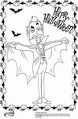 Coloring Pages Dracula Halloween sketch template