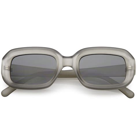 sunglass la chunky rectangle sunglasses neutral colored lens 50mm