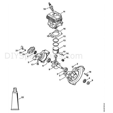 stihl hl    petrol hedgetrimmer long reach hl    parts diagram  crankcase