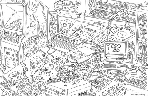 retro gaming unclassifiable adult coloring pages