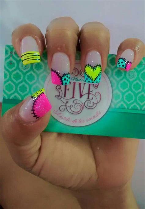 nails spa  andryregiino neon nails nails nail art