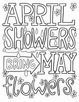 Coloring April Pages Showers May Flowers Bring Kids Printable Spring Sheets Color Adults Print Lmj Quote Colors Bestcoloringpagesforkids Getdrawings Choose sketch template