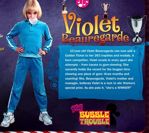Violet S Biography Violet Beauregarde Fan Site