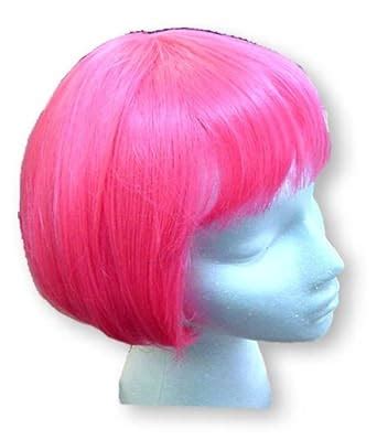 amazoncom hot pink wig costume wigs clothing