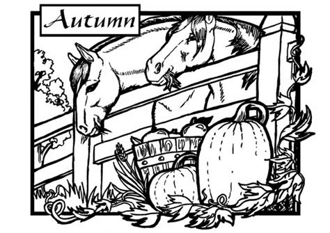 autumn farm coloring page