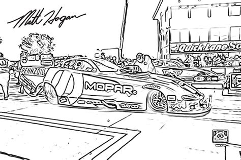 drag racing  coloring pages