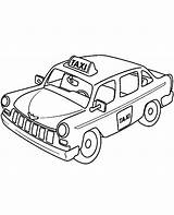 Cab Taxi Coloring Colouring Print Pages Drawing Getcolorings Printable Getdrawings Topcoloringpages Color sketch template