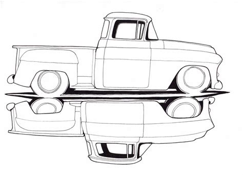 classic  chevy coloring pages