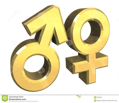 male and female sex symbols 3d royalty free stock