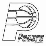 Pacers Indiana Coloring Pages Nba Basketball Sports Template Lakers Colormegood sketch template