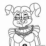 Coloring Fnaf Baby Sister Pages Printable Print Color sketch template