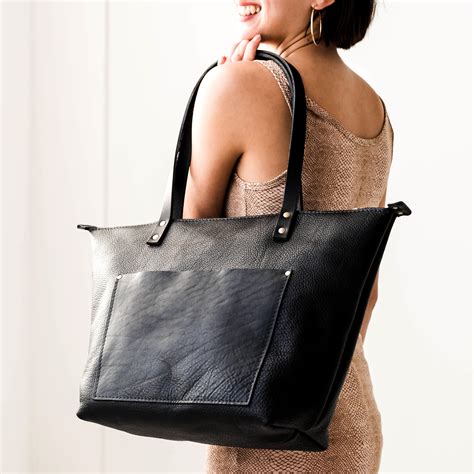 pebbled zipper tote stylish leather bags genuine leather totes leather