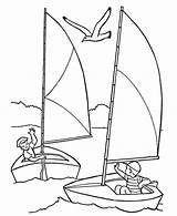 Boat Sailing Coloring Pages Ship Simple Getcolorings Color Getdrawings Drawing 03kb sketch template