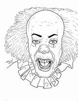Coloring Horror Clown Pages Scary Creepy Movie Adults Stephen Curry Halloween Size Girl Printable Drawing Color Print Getcolorings Getdrawings Colorings sketch template