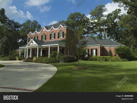 red brick colonial image photo  trial bigstock