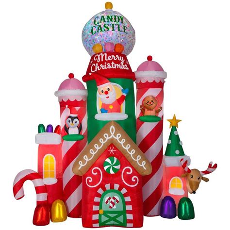 holiday living  ft lighted castle christmas inflatable  lowescom