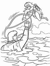 Maravilha Drowning Maravilla Saves Lasso Wonderwoman Plantillas Ausmalbilder Tulamama sketch template