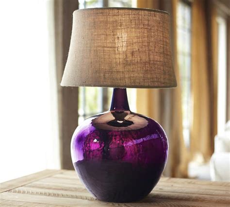 Colored Glass Table Lamps From Pottery Barn Clift Collection