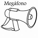 Coloring Megafono Colorear Megafone Megaphone Objetos Bullhorn sketch template