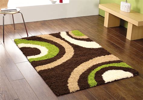 green  brown rugs