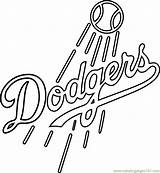 Dodgers Mlb Coloringpages101 sketch template