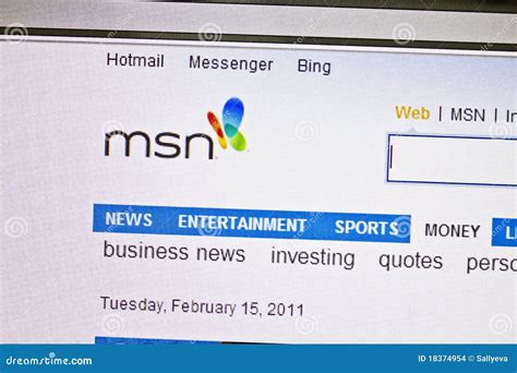 msn website editorial stock image image  learning