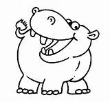 Coloring Hippopotamus Pages Hippo Coloringcrew Animals Online sketch template