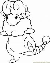 Meowstic Flaaffy Pokémon sketch template
