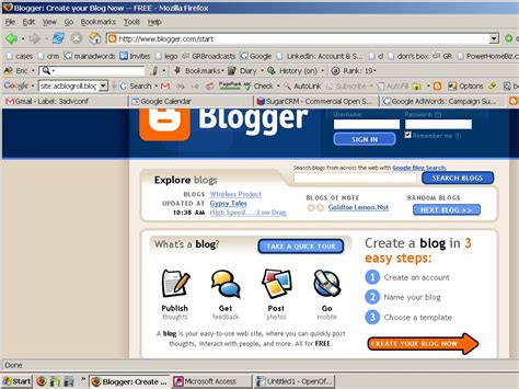 presence start blogging  blogger