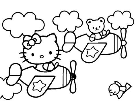 kity uncolored pages  coloring pages printables  kids