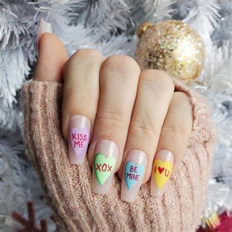 candy hearts rnails