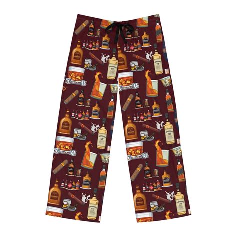 mens pajama pants whiskey print pajama pants whiskey etsy