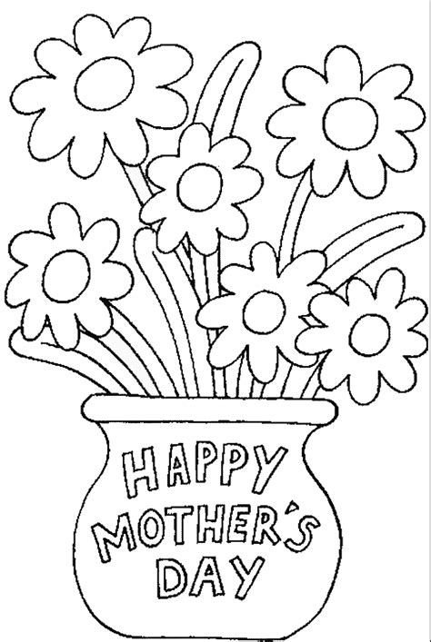 mothers day happy coloring page printable gambaran