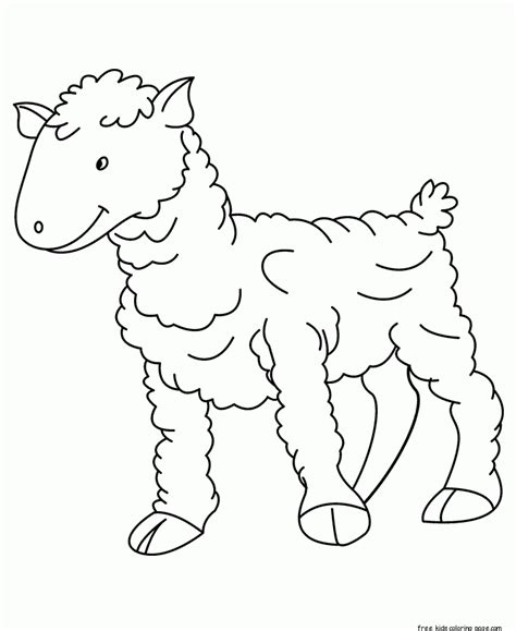 print  farm baby sheep coloring page  kidsfree kids coloring