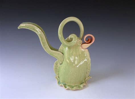 handbuilt teapot handbuilt pottery green handbuilt teapot etsy tea