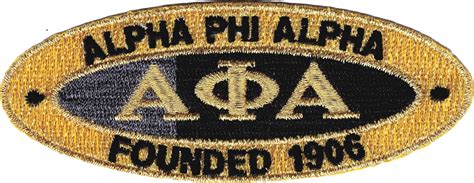 Alpha Phi Alpha Founded 1906 Oval Iron On Patch The