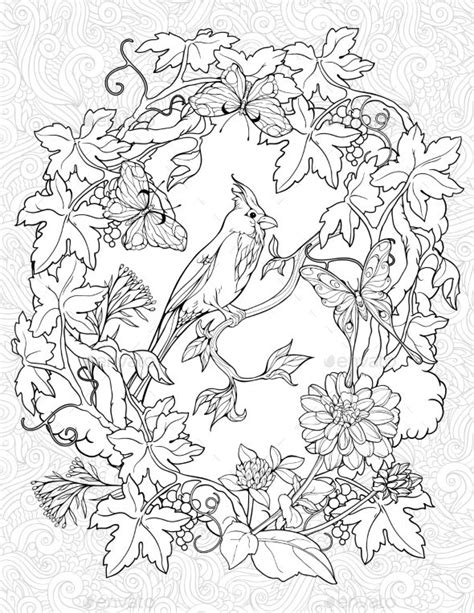 coloring page  butterflies   small bird bird coloring pages