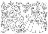 Licorne Princesse Unicornio Princesas sketch template