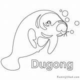 Dugong Coloringfolder sketch template