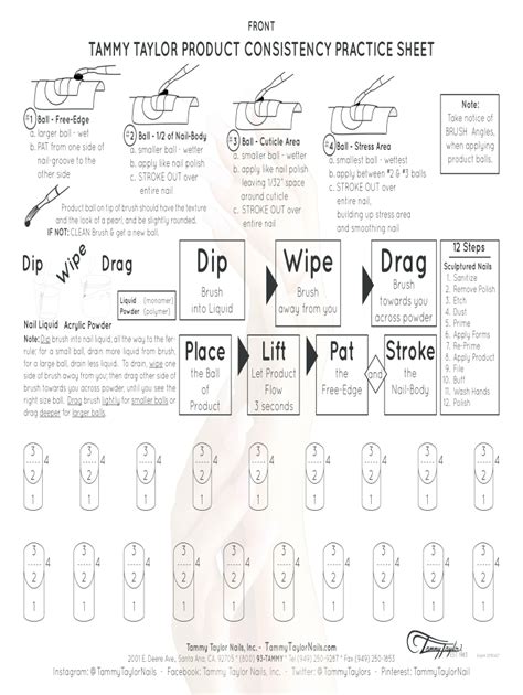 printable acrylic nail practice sheet form fill out and sign