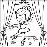 Kitty Hello Coloring Ballerina Pages Printable Getcolorings Ballerin sketch template