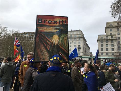 protest anti brexit march hundreds  thousands  london demand  vote pictures cbs news