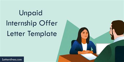 unpaid internship offer letter template appointment sample