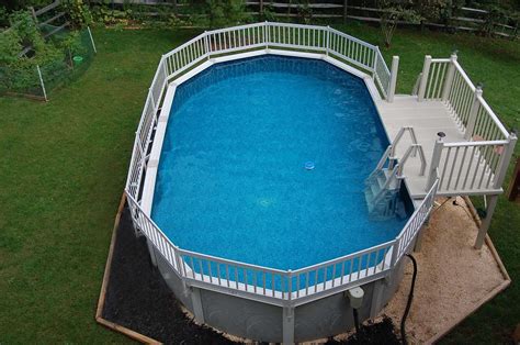 Open Box Vinylworks 5 X 10 Ft Oval Pool Resin Side Deck Kit With Steps