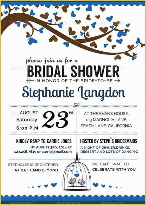 Couples Wedding Shower Invitations Templates Free Of How To Host The