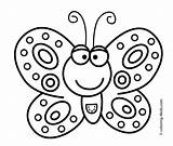 Colouring Butterfly Coloring Kids Pages Simple Printable Clipart Kindergarten Smiling Sheet Easy Drawing Sheets Clip Pic Painting Child Drawings Beginners sketch template