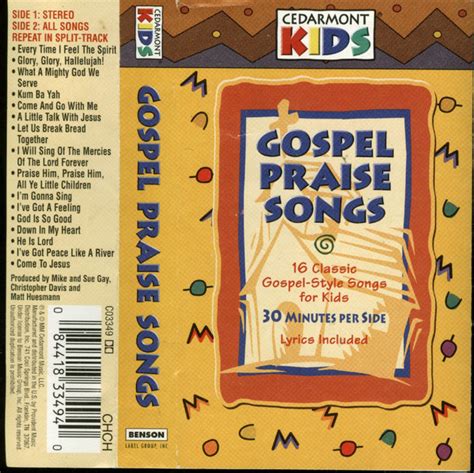 cedarmont kids gospel praise songs  cassette discogs